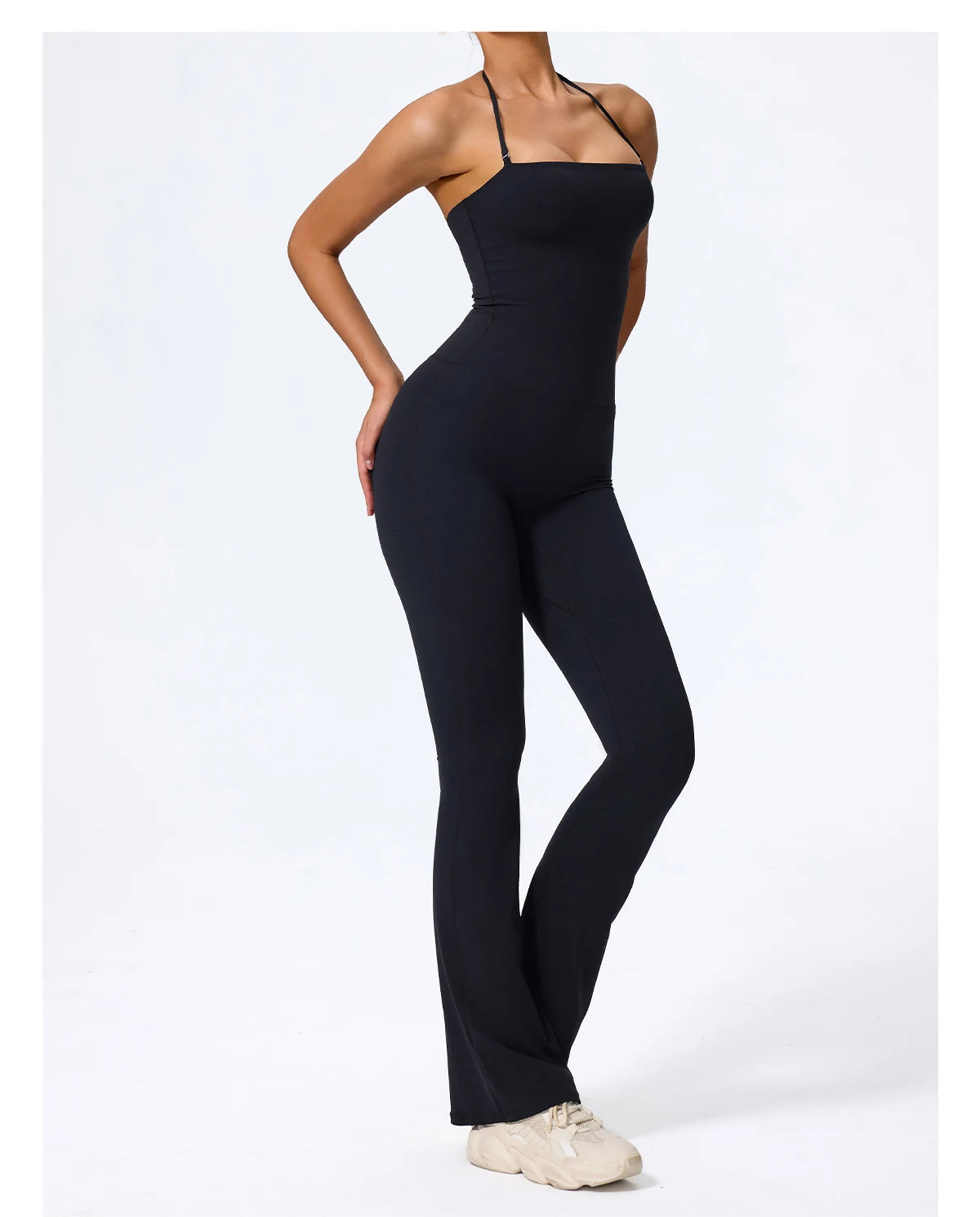 Women Yoga Jumpsuit - Sleeveless Quick Dry Workout Wear with Backless Sportswear Design - ZOOMNSTORE