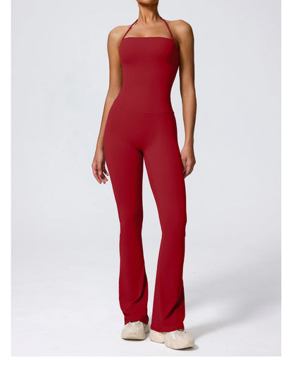 Women Yoga Jumpsuit - Sleeveless Quick Dry Workout Wear with Backless Sportswear Design - ZOOMNSTORE