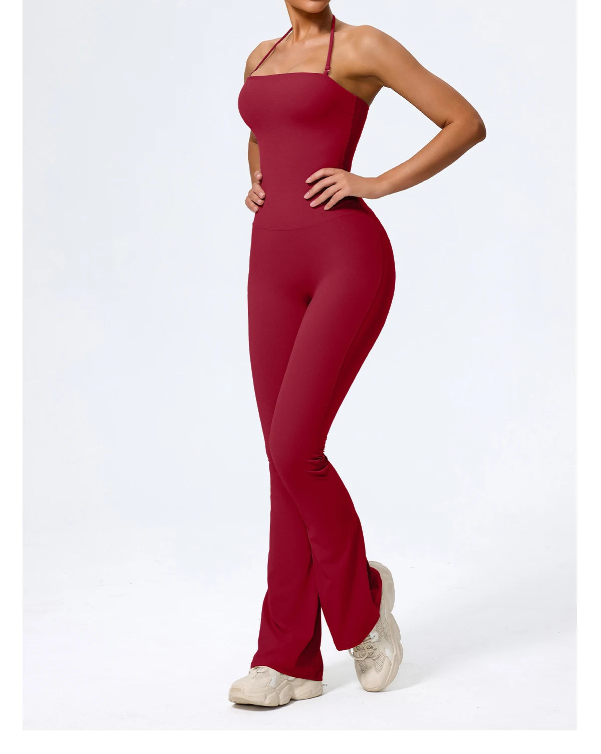 Women Yoga Jumpsuit - Sleeveless Quick Dry Workout Wear with Backless Sportswear Design - ZOOMNSTORE