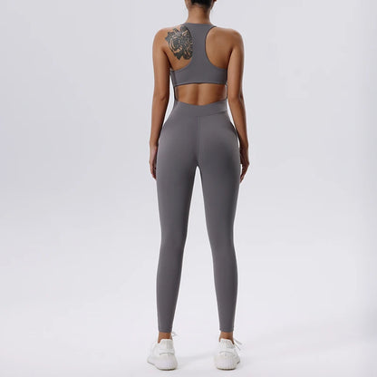 Womens Yoga Jumpsuit - Casual Sleeveless Activewear All-in-One Fitness Outfit - ZOOMNSTORE