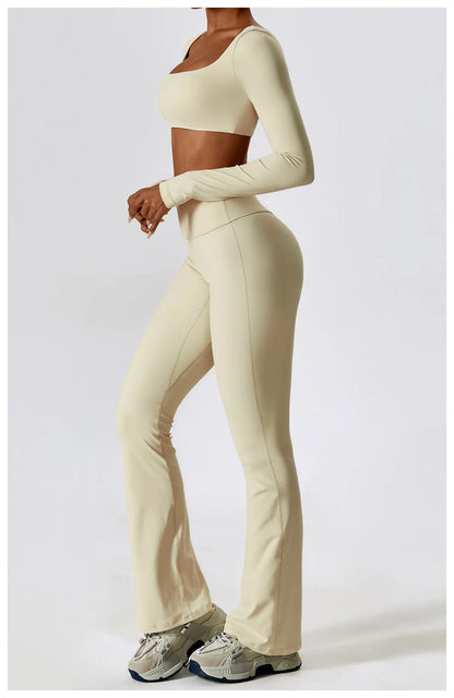 Women Yoga Set – Seamless Sportswear Gym Legging & Fitness Bra Crop Top - ZOOMNSTORE