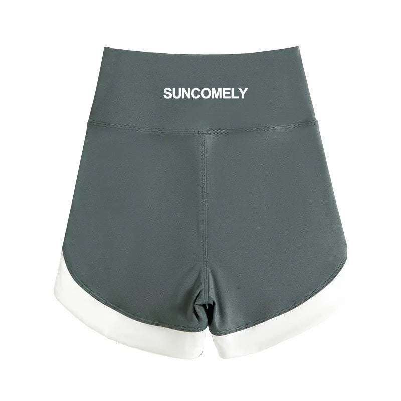 Women Yoga Shorts - High Waist Quick Dry 3-Point Fitness Running Cycling - ZOOMNSTORE