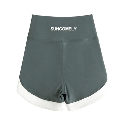 Women Yoga Shorts - High Waist Quick Dry 3-Point Fitness Running Cycling - ZOOMNSTORE