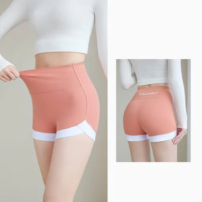 Women Yoga Shorts - High Waist Quick Dry 3-Point Fitness Running Cycling - ZOOMNSTORE