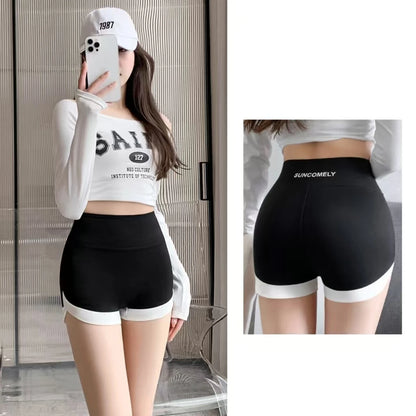 Women Yoga Shorts - High Waist Quick Dry 3-Point Fitness Running Cycling - ZOOMNSTORE