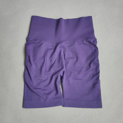 Women Yoga Shorts - High Waist Seamless Gym Push Up Fitness Cycling Workout - ZOOMNSTORE
