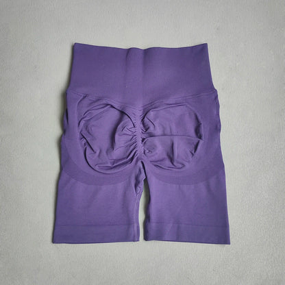 Women Yoga Shorts - High Waist Seamless Gym Push Up Fitness Cycling Workout - ZOOMNSTORE