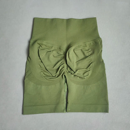 Women Yoga Shorts - High Waist Seamless Gym Push Up Fitness Cycling Workout - ZOOMNSTORE