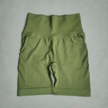 Women Yoga Shorts - High Waist Seamless Gym Push Up Fitness Cycling Workout - ZOOMNSTORE