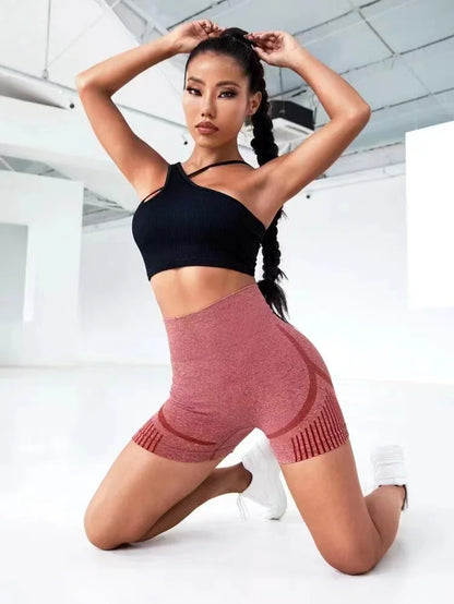 Women Yoga Shorts - High Waist Workout Shorts With Push Up Fit | Fitness Gym Activewear - ZOOMNSTORE