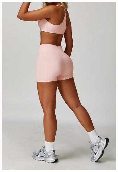 Women Yoga Sports Set - Running Fitness Outfit with Super Elastic, Breathable Gym Tracksuit - ZOOMNSTORE