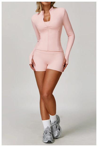 Women Yoga Sports Set - Running Fitness Outfit with Super Elastic, Breathable Gym Tracksuit - ZOOMNSTORE
