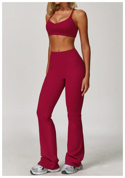 Women Yoga Sports Set - Running Fitness Outfit with Super Elastic, Breathable Gym Tracksuit - ZOOMNSTORE