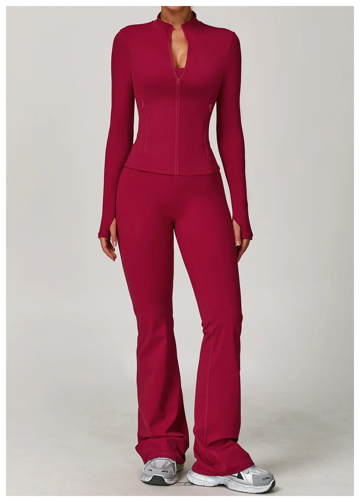 Women Yoga Sports Set - Running Fitness Outfit with Super Elastic, Breathable Gym Tracksuit - ZOOMNSTORE