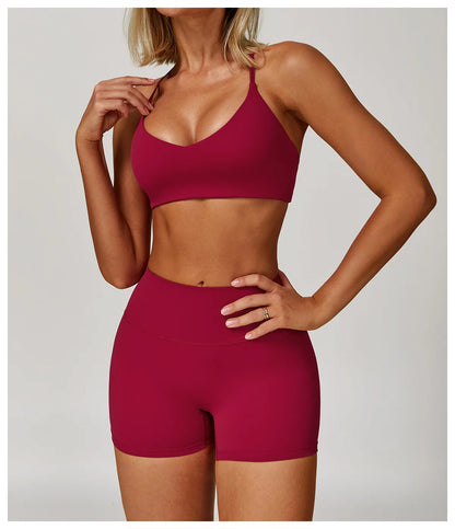 Women Yoga Sports Set - Running Fitness Outfit with Super Elastic, Breathable Gym Tracksuit - ZOOMNSTORE