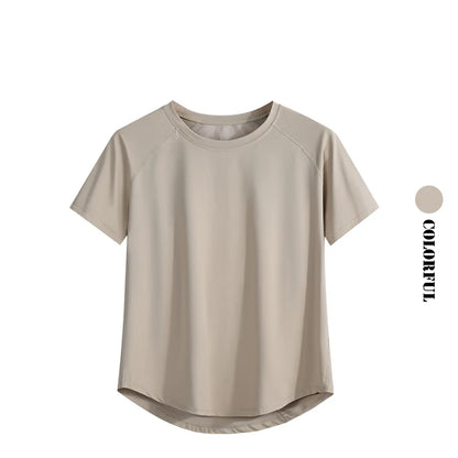 Breathable Womens Yoga T-Shirt - Quick Dry Short Sleeve Gym Top - ZOOMNSTORE