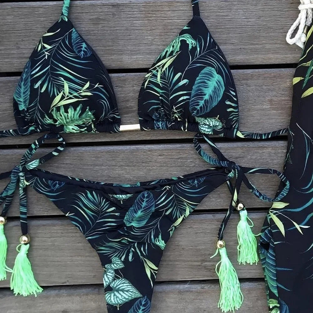 Women's Bikini Set - Sexy Push Up Halter Neck Two Piece Swimwear with Padding - ZOOMNSTORE