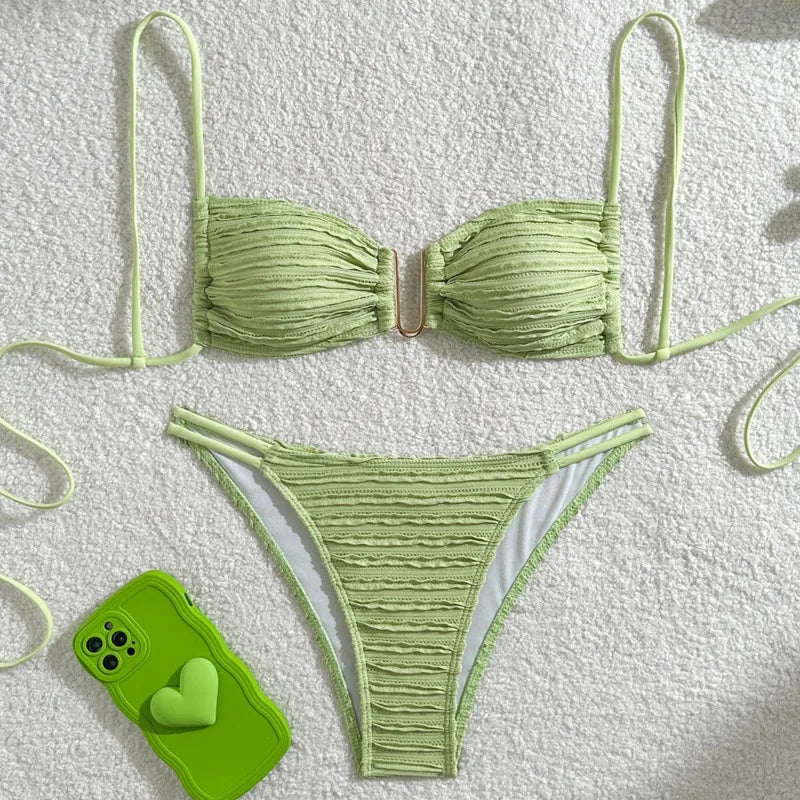 Summer Brazilian Bikini Set - Womens Sexy Swimwear for Beach  Pool - ZOOMNSTORE
