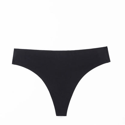 Women's Black Panties - Seamless Underwear Low-Rise Nylon Spandex Panty Set - ZOOMNSTORE