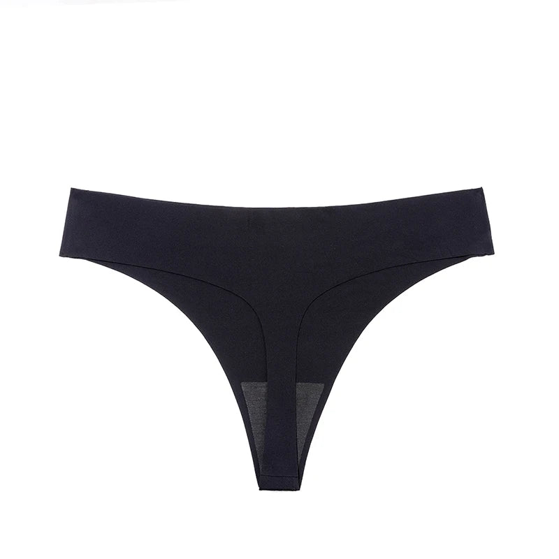Women's Black Panties - Seamless Underwear Low-Rise Nylon Spandex Panty Set - ZOOMNSTORE