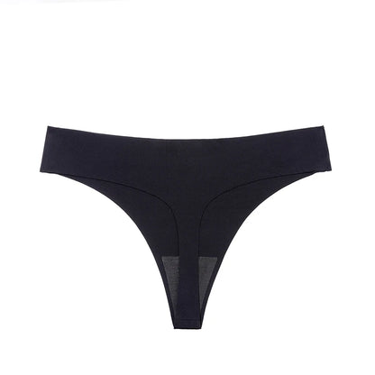 Women's Black Panties - Seamless Underwear Low-Rise Nylon Spandex Panty Set - ZOOMNSTORE