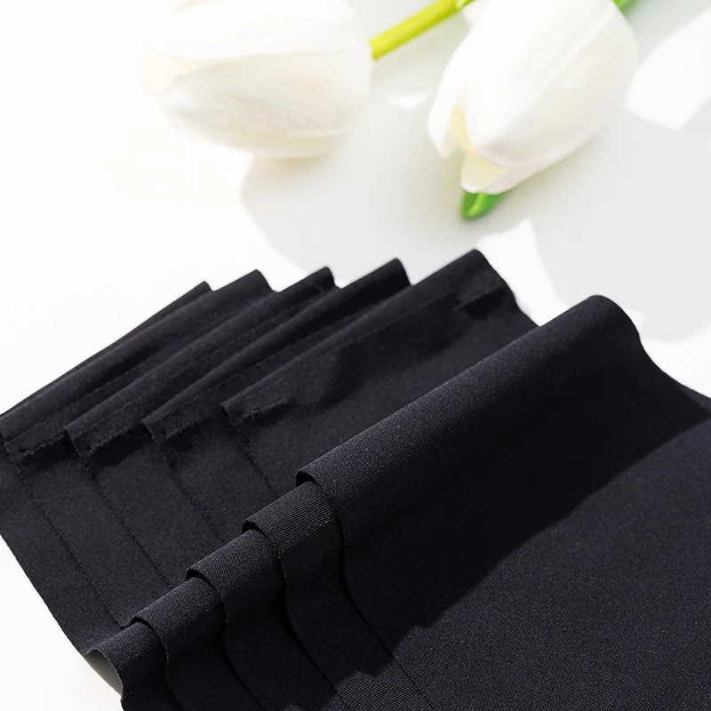 Women's Black Panties - Seamless Underwear Low-Rise Nylon Spandex Panty Set - ZOOMNSTORE