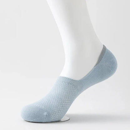 Womens Breathable Mesh Boat Socks - 5 Pairs Invisible Low Cut Anti-Slip Summer Socks - ZOOMNSTORE