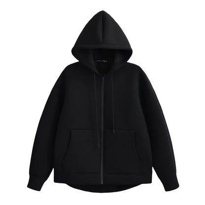 HXAO Grey Women's Outerwears Bomber Varsity Jacket Coat 2024 Spring Autumn Ladies Fashion Casual Long Sleeve Black Jackets - ZOOMNSTORE