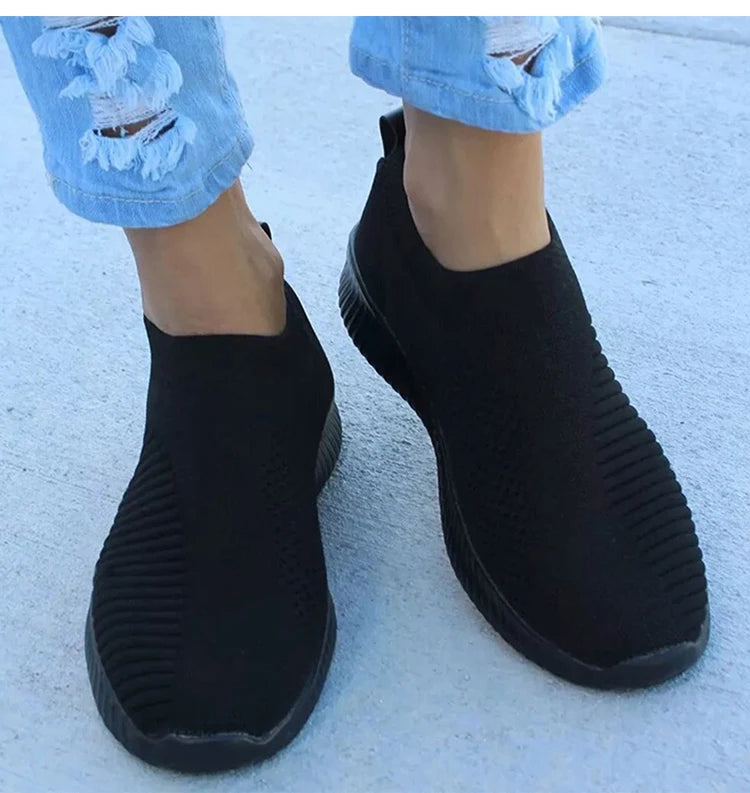 Women's Casual Sneakers - Breathable Slip On Sneakers | Comfortable Vulcanize Shoes - ZOOMNSTORE
