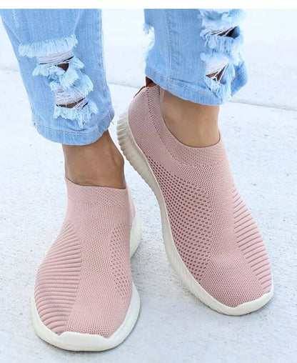 Women's Casual Sneakers - Breathable Slip On Sneakers | Comfortable Vulcanize Shoes - ZOOMNSTORE