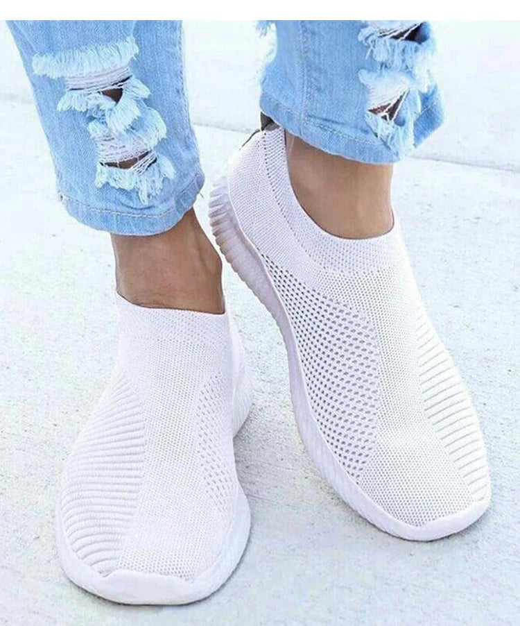 Women's Casual Sneakers - Breathable Slip On Sneakers | Comfortable Vulcanize Shoes - ZOOMNSTORE