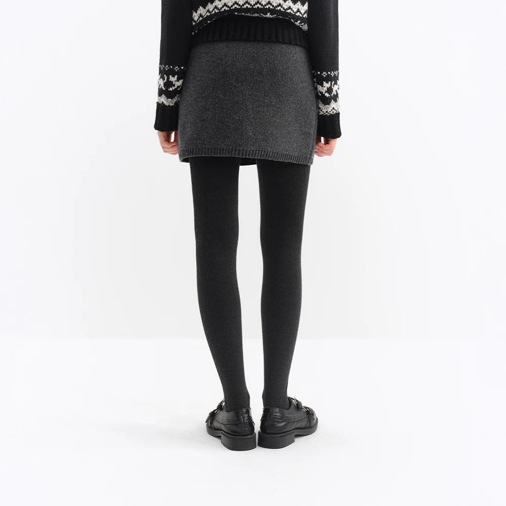 Women's Compression Tights – Slimming Thermal Opaque Mid-Calf Leggings for Winter Comfort - ZOOMNSTORE