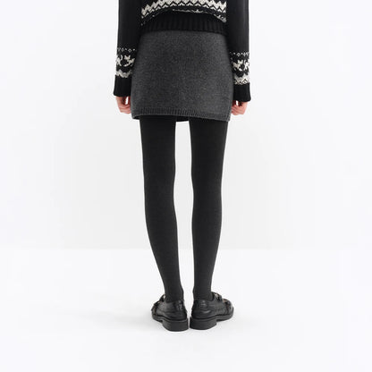 Women's Compression Tights – Slimming Thermal Opaque Mid-Calf Leggings for Winter Comfort - ZOOMNSTORE