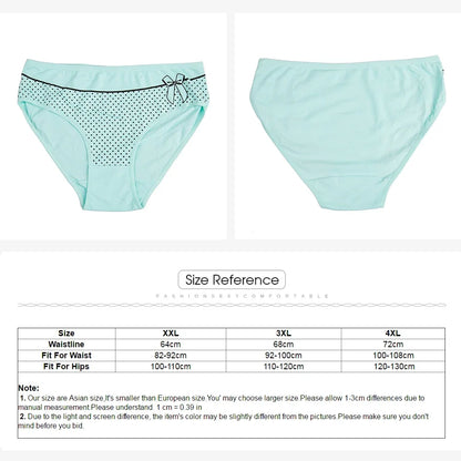 Women's Cotton Briefs - Plus Size Mid Rise Underwear | Sexy Print Panties 6 Pcs Set - ZOOMNSTORE