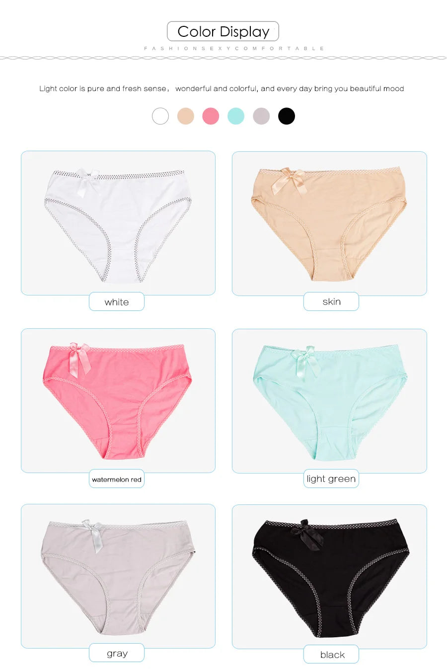 Women's Cotton Briefs - Plus Size Mid Rise Underwear | Sexy Print Panties 6 Pcs Set - ZOOMNSTORE