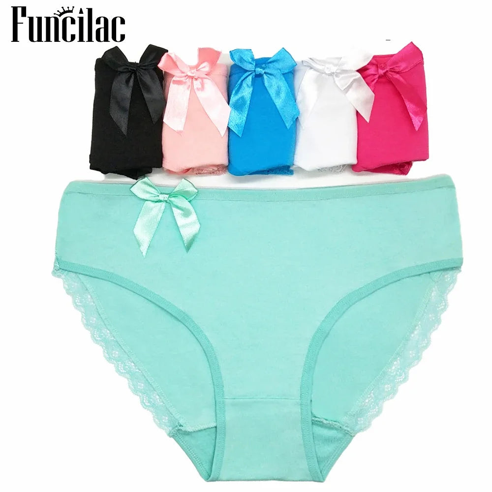 Women's Cotton Briefs - Plus Size Mid Rise Underwear | Sexy Print Panties 6 Pcs Set - ZOOMNSTORE