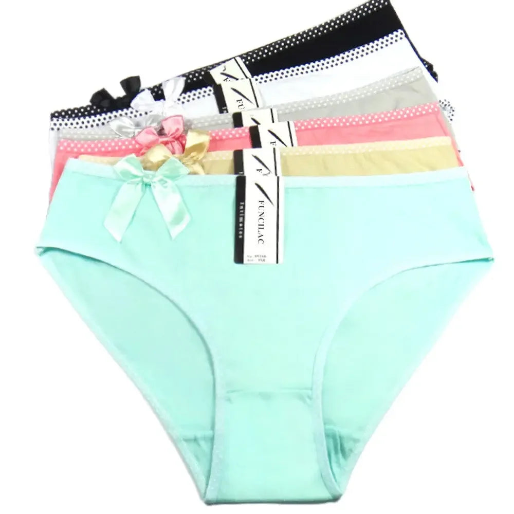 Women's Cotton Briefs - Plus Size Mid Rise Underwear | Sexy Print Panties 6 Pcs Set - ZOOMNSTORE