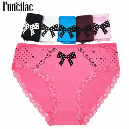 Women's Cotton Briefs - Plus Size Mid Rise Underwear | Sexy Print Panties 6 Pcs Set - ZOOMNSTORE