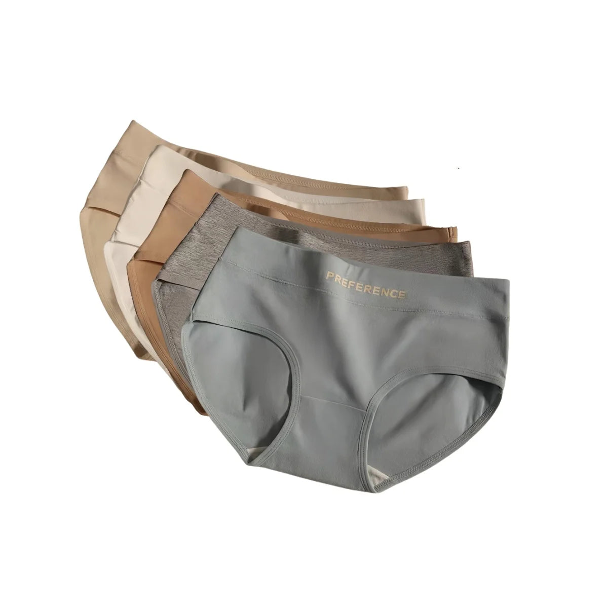 Women's Cotton Briefs Plus Size Panties - Mid Waist Breathable Cotton Underwear Set - ZOOMNSTORE