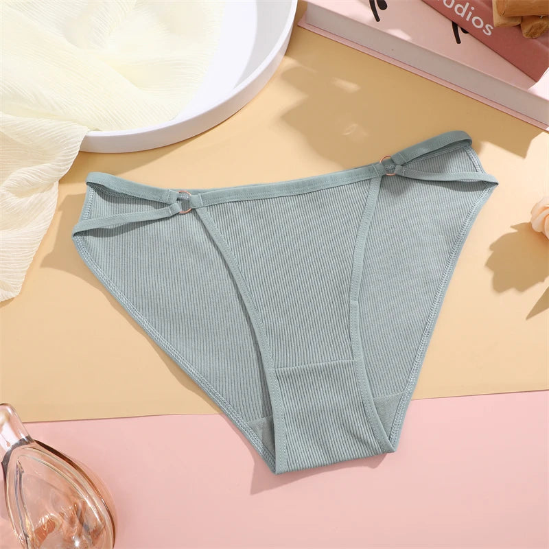 Women's Cotton Panties - 3PCS Breathable Cotton Briefs | Comfortable Striped Underwear - ZOOMNSTORE