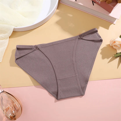 Women's Cotton Panties - 3PCS Breathable Cotton Briefs | Comfortable Striped Underwear - ZOOMNSTORE