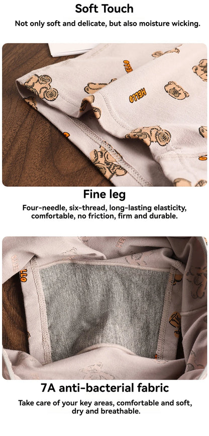 Women's Cotton Panties - Mid-Rise Boyshorts 3PCS Pack | Breathable Antibacterial Underwear - ZOOMNSTORE