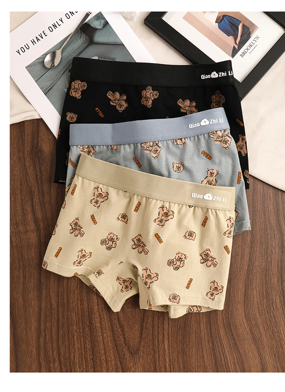 Women's Cotton Panties - Mid-Rise Boyshorts 3PCS Pack | Breathable Antibacterial Underwear - ZOOMNSTORE