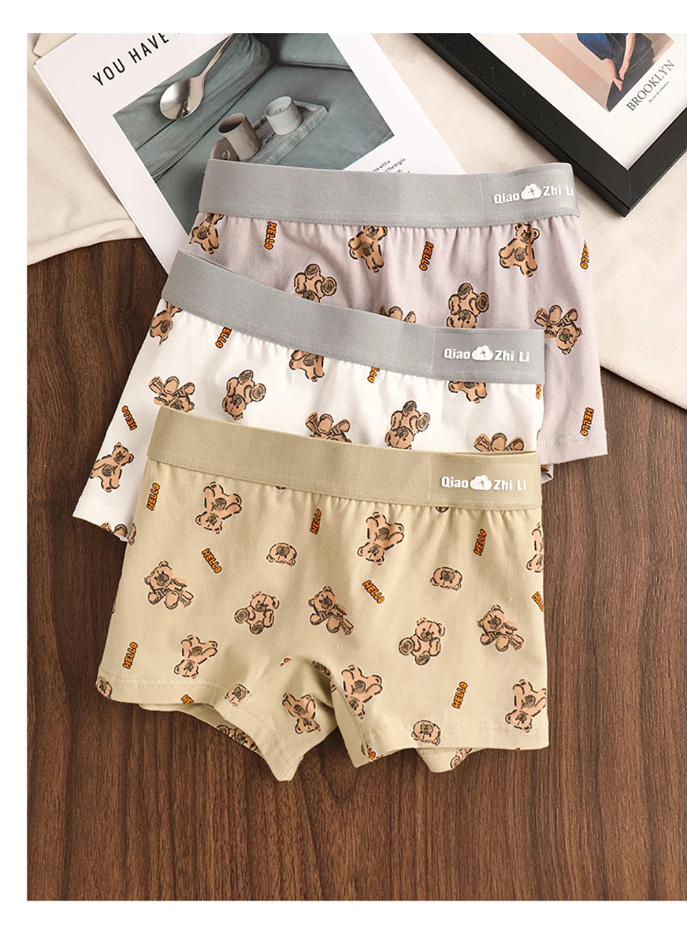 Women's Cotton Panties - Mid-Rise Boyshorts 3PCS Pack | Breathable Antibacterial Underwear - ZOOMNSTORE