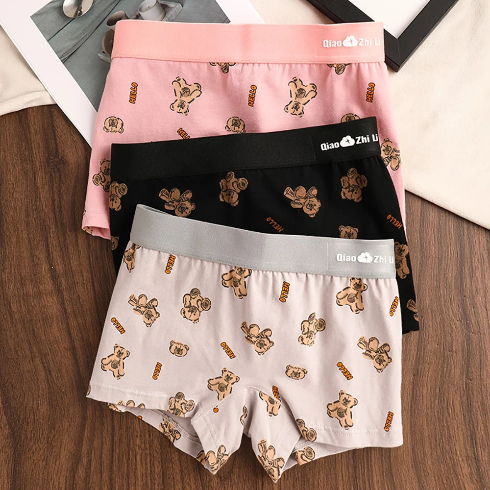 Women's Cotton Panties - Mid-Rise Boyshorts 3PCS Pack | Breathable Antibacterial Underwear - ZOOMNSTORE