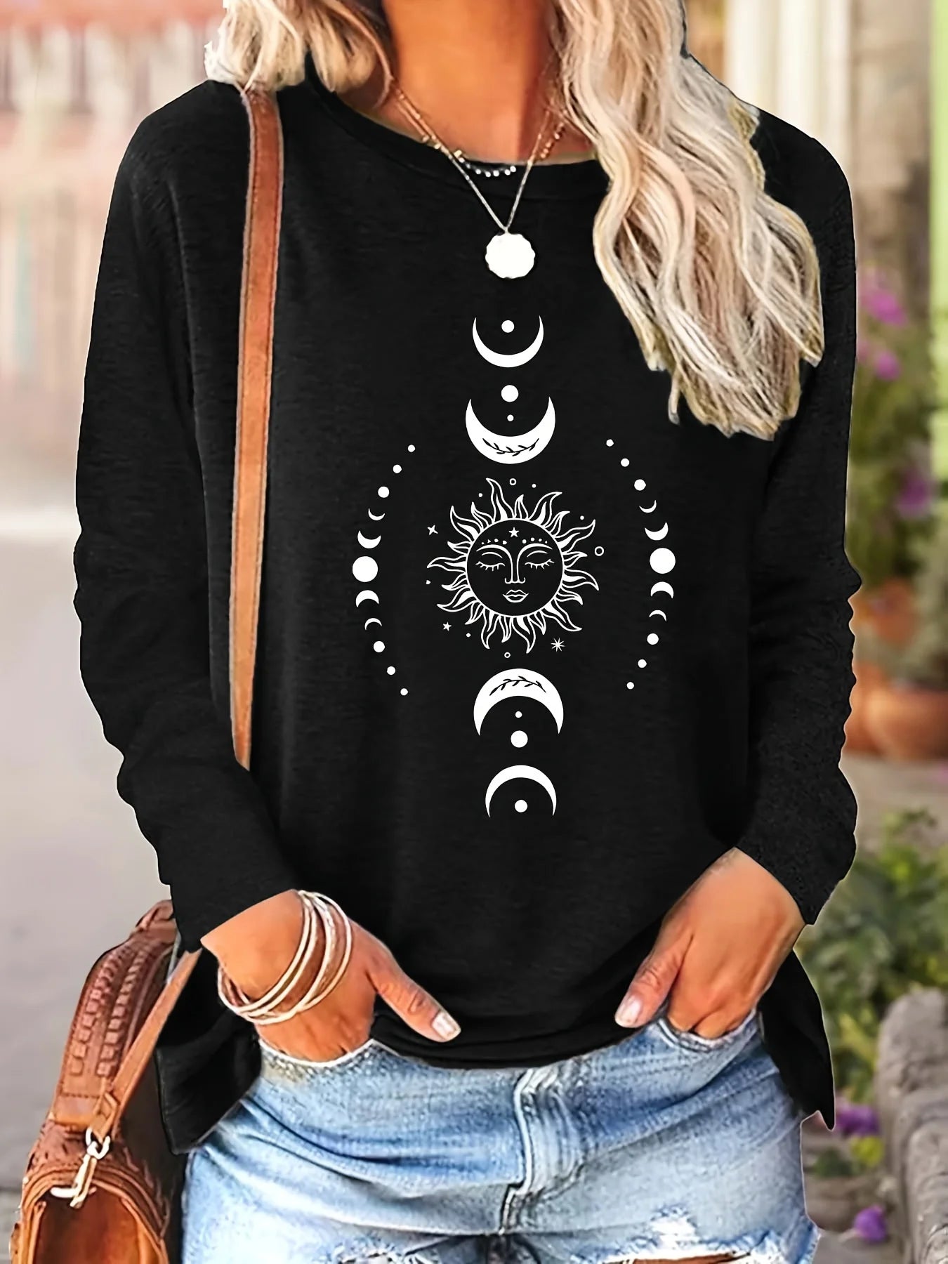 Slim Fit Womens Long Sleeve Cotton T-Shirt - Thin White Top - ZOOMNSTORE