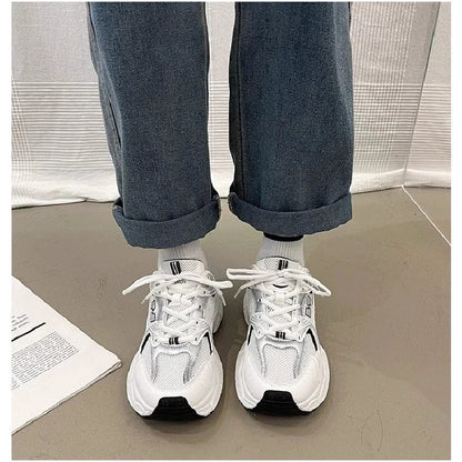 Women's Dad Shoes - Platform Sneakers | Breathable Mesh Running Shoes For Casual Training - ZOOMNSTORE