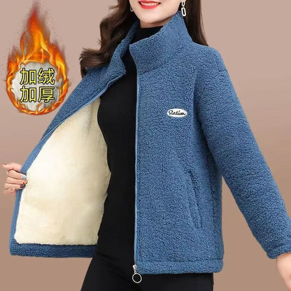 Women's Fleece Jacket - Polar Fleece Coat With Thick Zipper Liner | Warm Winter Outerwear - ZOOMNSTORE