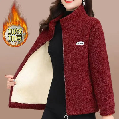 Women's Fleece Jacket - Polar Fleece Coat With Thick Zipper Liner | Warm Winter Outerwear - ZOOMNSTORE