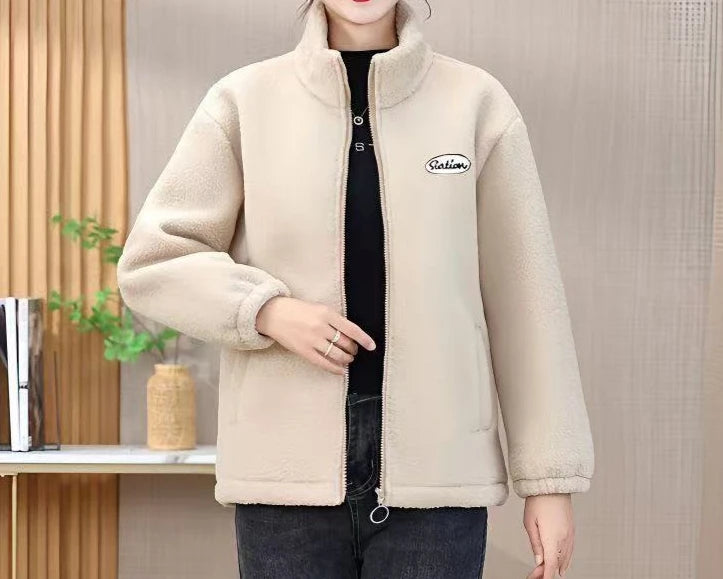 Women's Fleece Jacket - Polar Fleece Coat With Thick Zipper Liner | Warm Winter Outerwear - ZOOMNSTORE